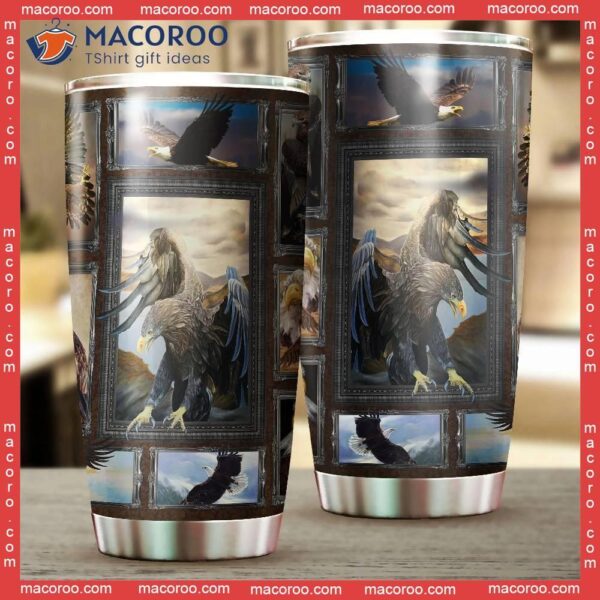 Beautiful Eagle Stainless Steel Tumbler
