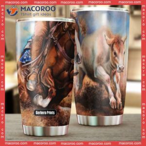 beautiful horse stainless steel tumbler 1