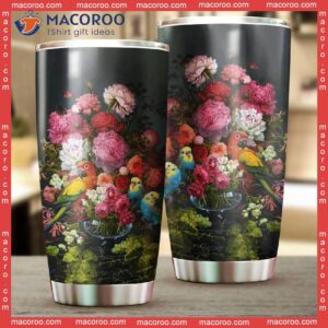 Beautiful Parrot Stainless Steel Tumbler