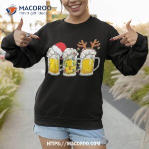 beer christmas mug santa reinbeer xmas tree lights shirt the santa clauses sweatshirt 1