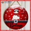 Believe, Red Background, Personalized Cat Christmas Wooden Signs
