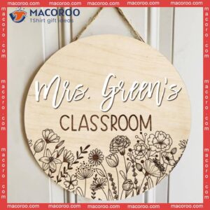 Best End Of The Year Teacher Gifts,personalized Name Classroom Door Hanger Decor
