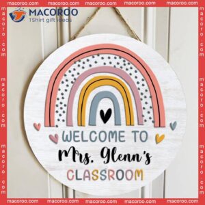 Best Teachers Appreciation Gifts,personalized Name Teacher Classroom Signs For Door Decor