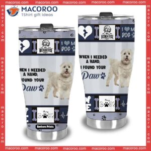 bichon dog lover i found your paw stainless steel tumbler 2