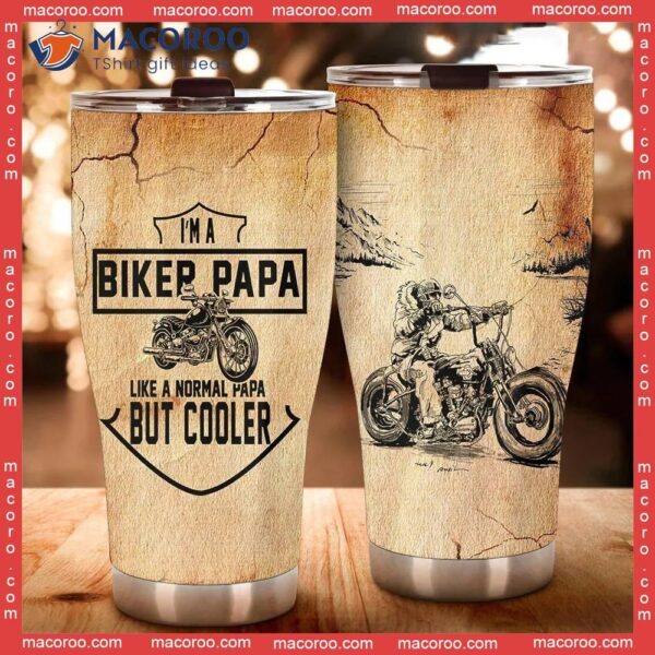 Biker Papa Stainless Steel Tumbler