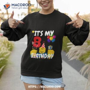 birthday boy its my 8th birthday fun 8 years old gift roblox noob shirt sweatshirt 1