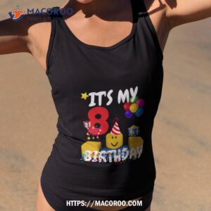 birthday boy its my 8th birthday fun 8 years old gift roblox noob shirt tank top 2