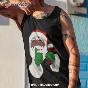 black african american santa claus christmas pajamas 2022 shirt vintage santa claus tank top 1