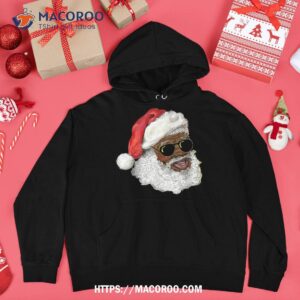 black african american santa claus sunglasses afro christmas shirt santa christmas hoodie