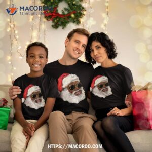 Black African American Santa Claus Sunglasses Afro Christmas Shirt, Santa Christmas