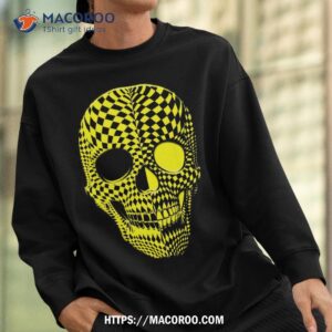 black and yellow human haunted scary halloween skull shirt skull pumpkin sweatshirt