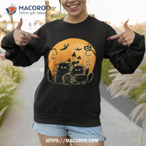 Black Cat Pumpkin Moon Halloween Costume Lover Shirt