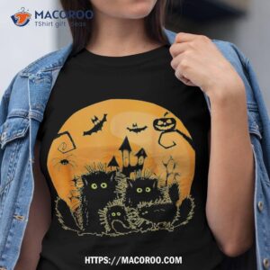 Black Cat Pumpkin Moon Halloween Costume Lover Shirt
