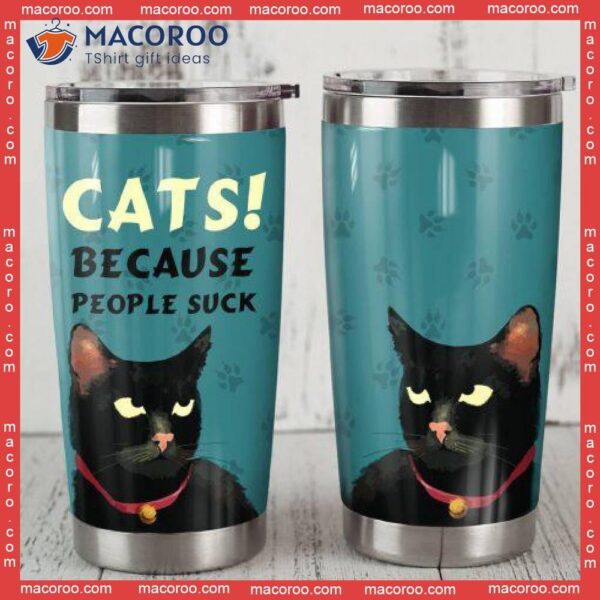 Black Cat Stainless Steel Tumbler