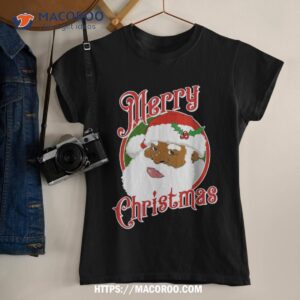 black merry christmas african american santa claus shirt christmas santa claus tshirt