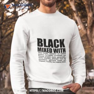 black mixed with shirt sweatshirt