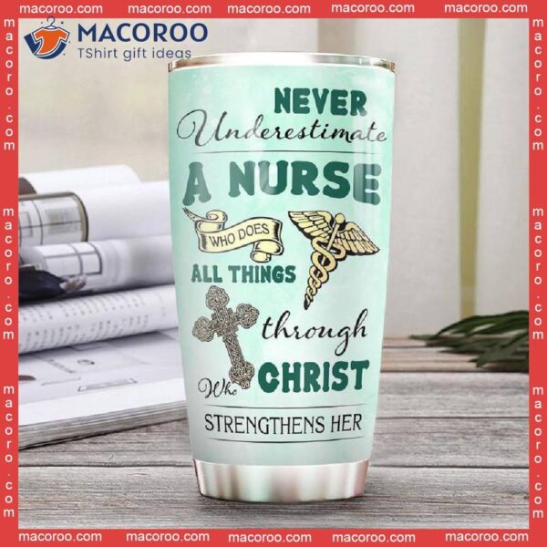 Black Nurse Faith Stainless Steel Tumbler