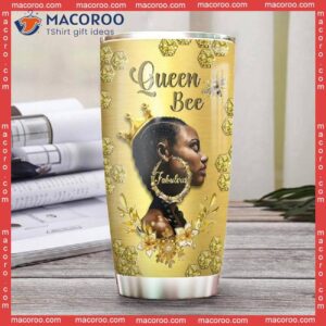 Black Queen Bee Stainless Steel Tumbler