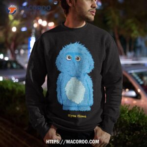 blue monster eyes closed shirt sweatshirt