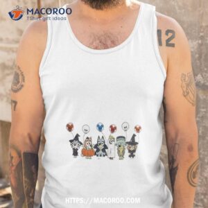 bluey characters halloween shirt tank top