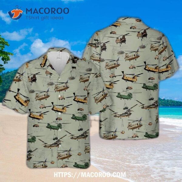 Boeing Ch-47 Chinook Lifting Hawaiian Shirt