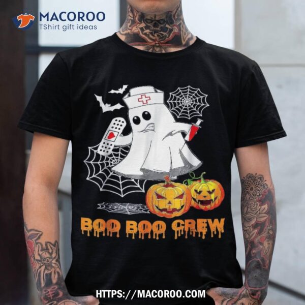 Boo Crew Halloween Nurse Ghost Costume Tee For Shirt