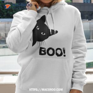 Boo! | Funny Hiding Peekaboo Scary Halloween Cat Shirt, Michael Myers