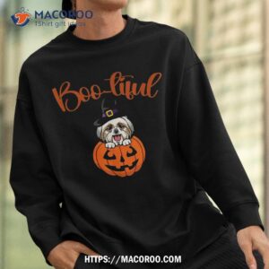 boo tiful halloween dog dog and pumpkin halloween mood shirt sweatshirt