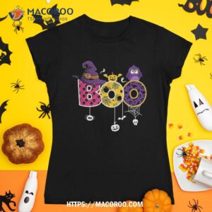 Boo With Spiders And Witch Hat Pumpkin Skull Funny Halloween Shirt, Sugar Skull Pumpkin