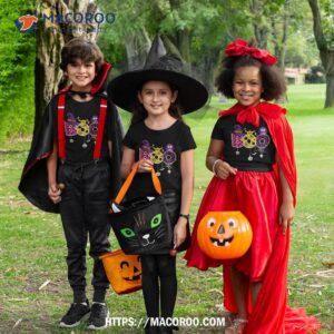 boo with spiders and witch hat pumpkin skull funny halloween shirt sugar skull pumpkin tshirt 3