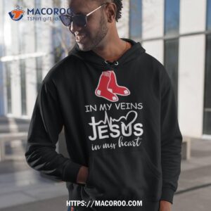 Boston Red Sox Logo 2023 In My Veins Jesus In My Hearshirt