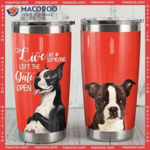 boston terrier dog stainless steel tumbler 0