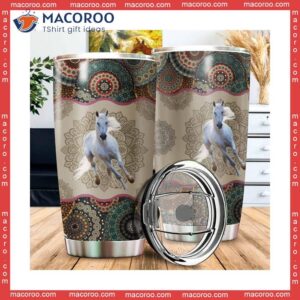 Brocade Horse Stainless Steel Tumbler