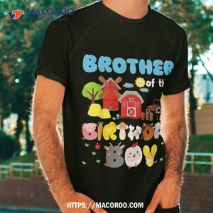 Brother Birthday Boy Farm Animal Party Decorations Shirt, First Fathers Day Gift Ideas