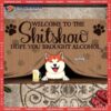 Brown Front Door Mat, Gifts For Dog Lovers,﻿ Welcome To The Shitshow Personalized Doormat