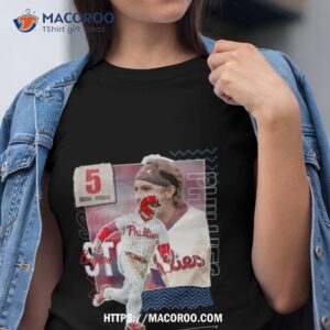 Bryson Stott Baseball Paper Phillies 5 Second Baseman Shirt