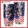 Bulldog American Flag Fourth Of July Independence Day Stainless Steel Tumbler