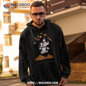 Bullseye Playing With Leaves Halloween Shirt