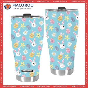 bunny love egg happy easter day stainless steel tumbler 2