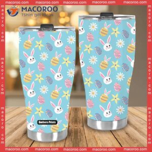 bunny love egg happy easter day stainless steel tumbler 3