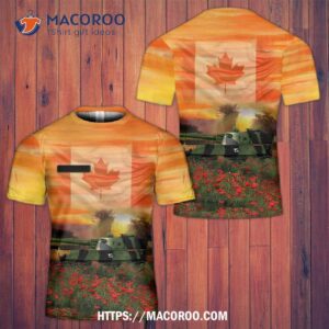 Canadian Army M109 Anzac Day Red Poppy 3D T-Shirt
