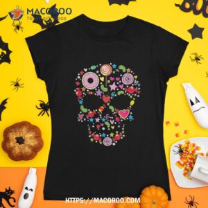 Candy Skull Shirt – Day Of The Dead Halloween Tee, Skull Pumpkin