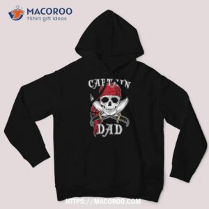 captain dad funny halloween pirate skull gift shirt skeleton head hoodie
