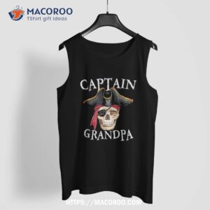captain grandpa halloween skull pirate hat shirt scary skull tank top