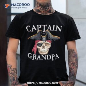captain grandpa halloween skull pirate hat shirt scary skull tshirt