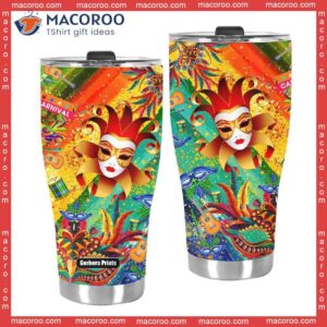 carnival i m here for the masks mardi gras stainless steel tumbler 2