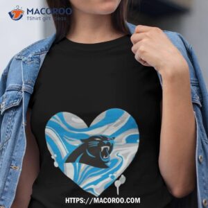 Carolina Panthers Girls Youth Drip Heart Dolman Shirt
