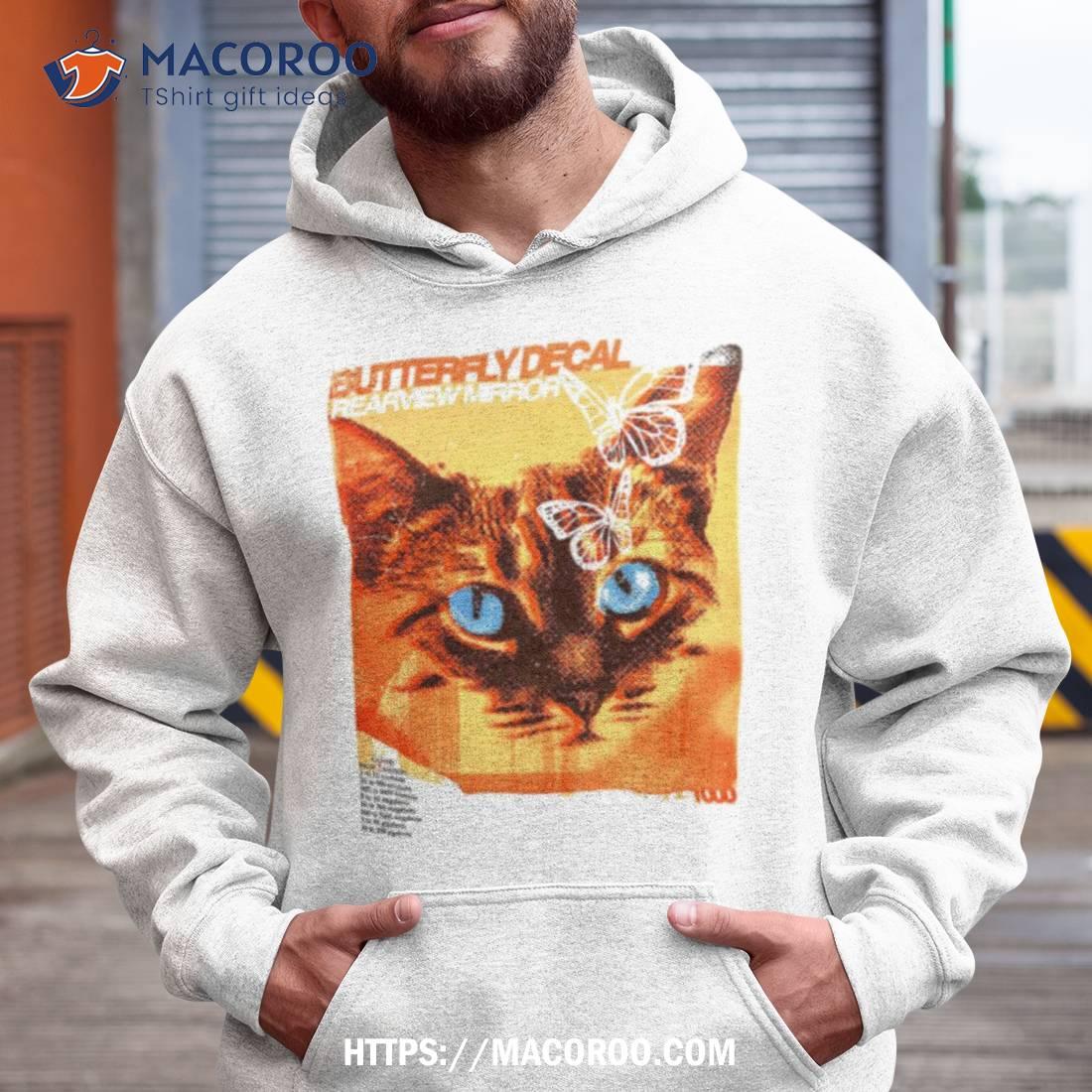 Cat Butterfly Decal Rearview Mirror Shirt Cat Butterfly Decal Rearview Mirror Shirt