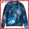 Love Blue Neon Stunning Ugly Cat Sweater