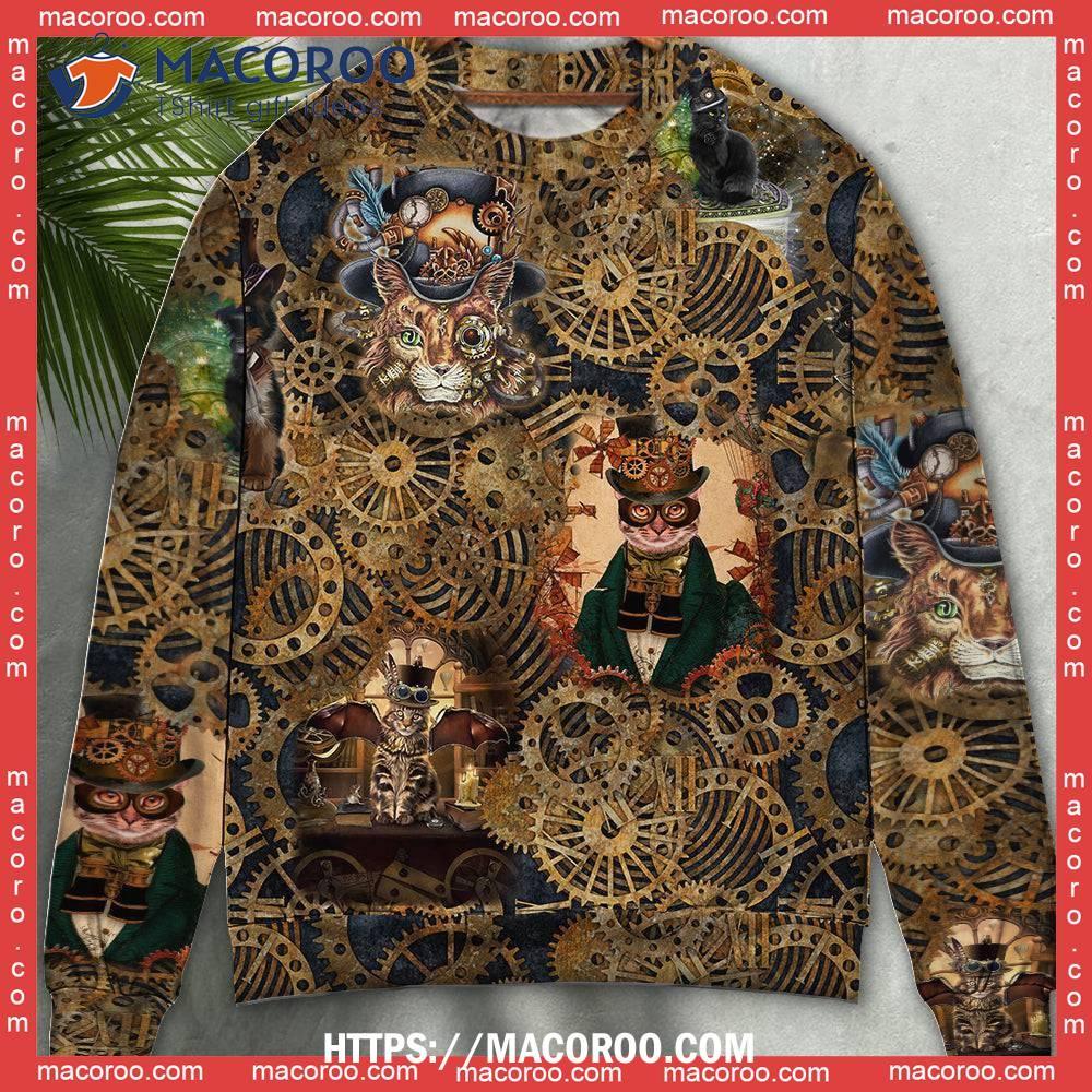 Cat Love Machine Vintage Ugly Christmas Sweater Day 5 Cat Love Machine Vintage Ugly Christmas Sweater Day